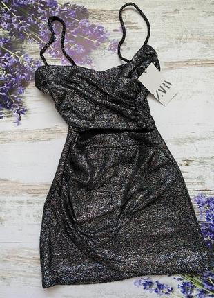 Сукня, сарафан з блискітками zara, розмір s