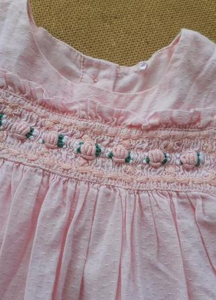 Набір літнього одягу на новонароджену дівчинку 0-3 місяці, сукня, ромпер4 фото