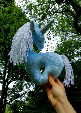 М'яка іграшка єдиноріг єдиноріжка блакитна 25 см2 фото