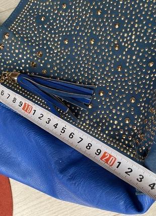 Сумка шоппер/сумка в актуальный синий 💙 цвет8 фото