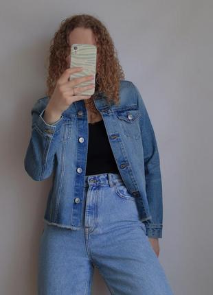 Жіноча джинсова куртка джинсовці оверсайз річна h&m