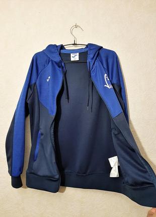 Іспанія joma спортивна термо куртка-олімпійка з капюшоном синьо-блакитна на блискавці чоловіча6 фото