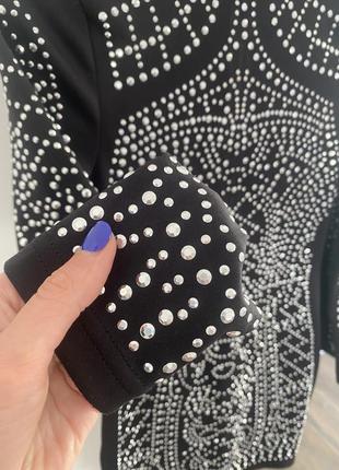 Стильна вечірня чорна міні сукня плалття від бренду zara6 фото