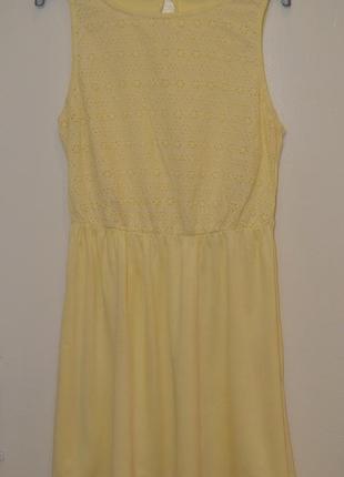 Красивое летнее желтое платьице, 14 размер2 фото