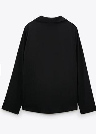 Стильна класична блуза zara, розмір м oversize5 фото