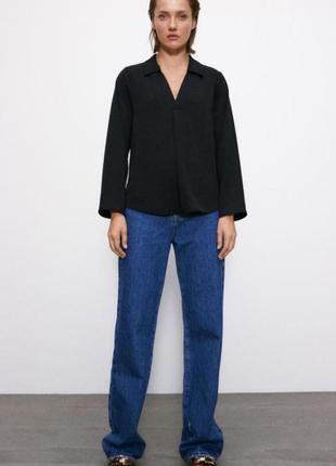 Стильна класична блуза zara, розмір м oversize