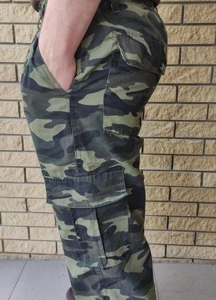 Брюки мужские тактические камуфляжные с накладными карманами "карго, пояс на резинке, есть большие размеры4 фото
