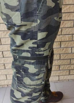 Брюки мужские тактические камуфляжные с накладными карманами "карго, пояс на резинке, есть большие размеры9 фото