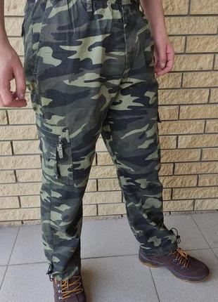 Брюки мужские тактические камуфляжные с накладными карманами "карго, пояс на резинке, есть большие размеры7 фото