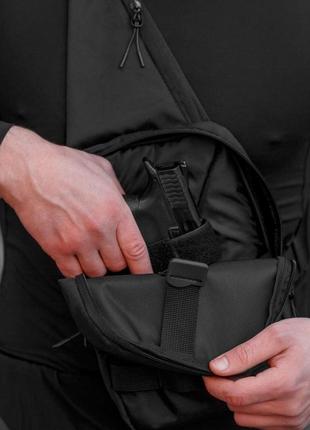 Мужская сумка тактическая слинг кобура через плечо черная