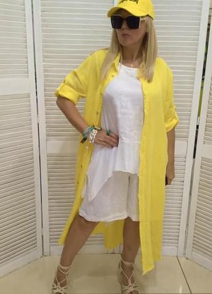 Кардиган платье халат италия люкс коллекция лён