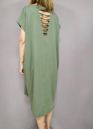 Платье туника с рваными вставками италия3 фото