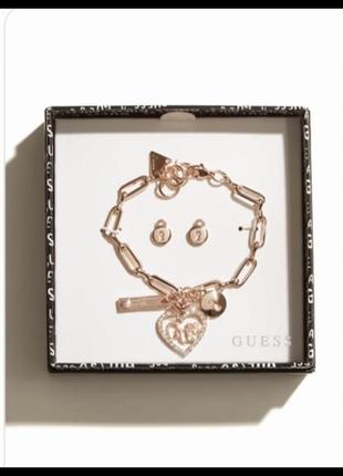 Набор браслет+серьги guess оригинал,подарок