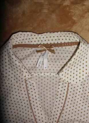 Блузка в горошок з короткими рукавами від next діловий стиль4 фото