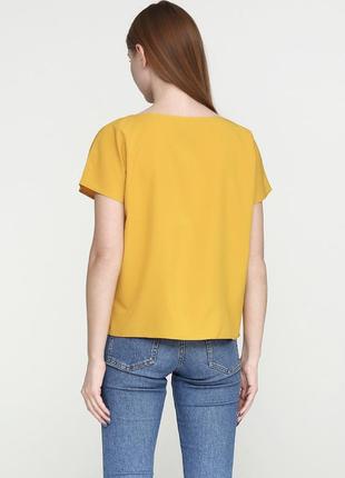 Базовая легкая желтая футболка monro.lingerie xs-l свободного кроя5 фото