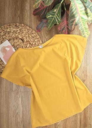 Базовая легкая желтая футболка monro.lingerie xs-l свободного кроя