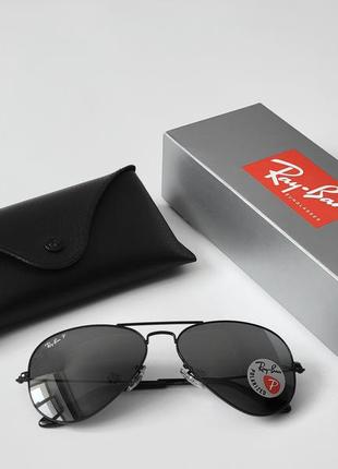 Солнцезащитные очки ray ban aviator large metal, polarized3 фото