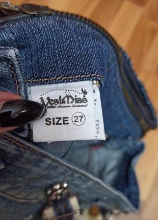 Комбінезон шорти на підтяжках джинсові 27 розмір3 фото