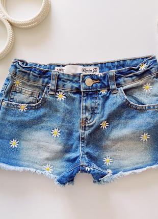 Джинсовые шорты в ромашках  артикул: 11505