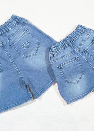 Высококачественные модные и стильные джинсовые шорты момы для девочки, стрейчевые (турция).5 фото