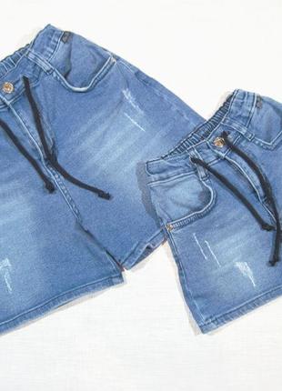 Высококачественные модные и стильные джинсовые шорты момы для девочки, стрейчевые (турция).