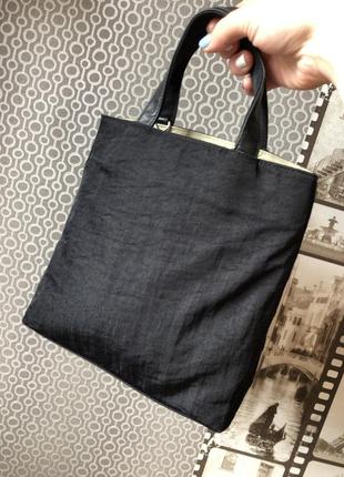Классная крошечная модная сумочка из нейлона маленький шопер2 фото