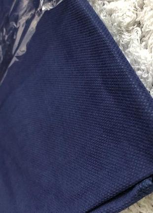 Синій флізеліновий чохол для одягу 60/137см з блискавкою для зберігання одягу