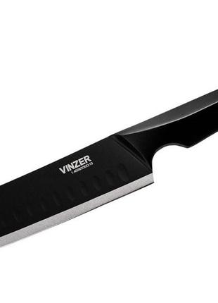 Ніж сантоку santoku 17.8 см vinzer geometry nero line (89302)