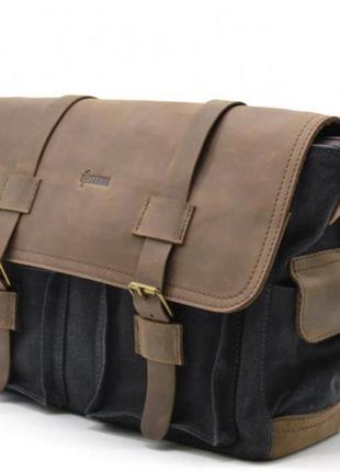 Мужская сумка через плечо парусина+кожа rg-6690-4lx бренда tarwa3 фото