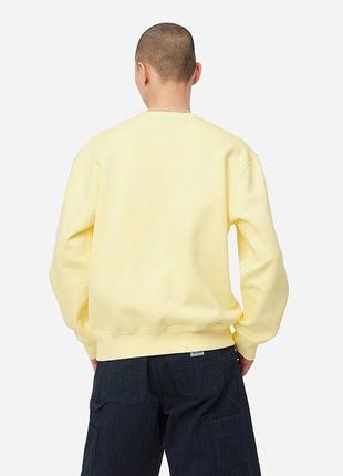 Свитшот мужской carhartt wip carhartt sweatshirt soft yellow/popsicle2 фото