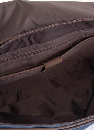 Мужская сумка через плечо, микс канваса и кожи rk-8880-4lx бренд tarwa5 фото