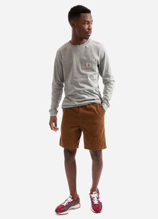 Шорти чоловічі carhartt wip flint short hamilton brown2 фото