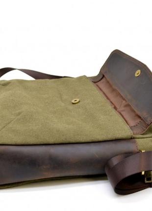 Чоловіча сумка, мікс парусина+шкіра rh-1810-4lx бренду tarwa6 фото