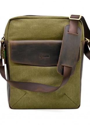 Чоловіча сумка, мікс парусина+шкіра rh-1810-4lx бренду tarwa2 фото