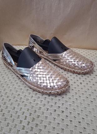 Кожаные туфли босоножки мокасины слипоны ручной работы made in india office girl1 фото