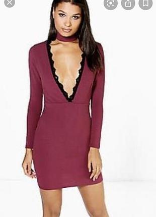Нереально красивое платье с чокером boohoo