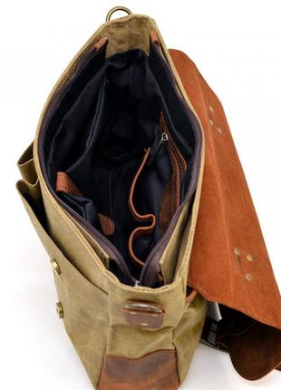 Мужская сумка-портфель водостойкий канвас и кожа ryc-3960-3md tarwa5 фото