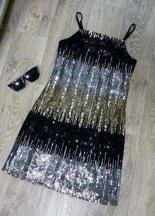 Блискуча сукня в паєтках на тонких бретельках 6
