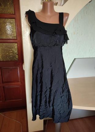 Стильный черный сарафан