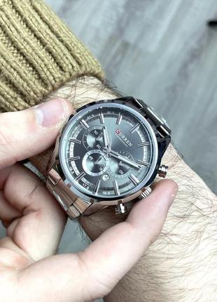 Чоловічий годинник curren 8355 silver-black