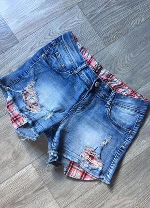 Шортики джинсовые с вставками