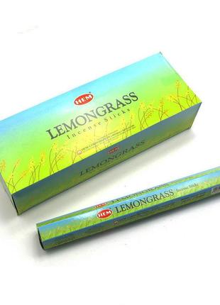 Ароматические палочки лимонник (lemongrass) благовония нem для дома и офиса1 фото