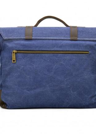 Чоловіча сумка-портфель з парусини і шкіри rk-0001-4lx tarwa3 фото