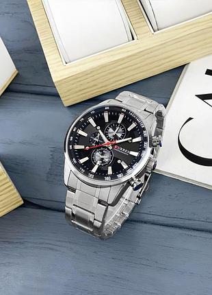 Чоловічий годинник curren 8351 silver-black