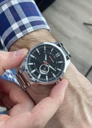 Чоловічий годинник curren 8372 silver-black