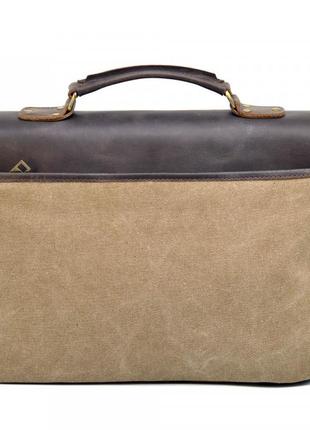 Чоловіча сумка-портфель мікс тканини канвас і шкіри rsc-3960-3md tarwa3 фото