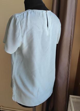 Шовкова ультралегкий блуза від navyboot в кольорі тіфані/шовкова блуза4 фото