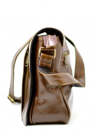 Чоловіча сумка-листоноша з натуральної шкіри cq-7338-3md бренду tarwa7 фото