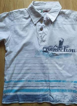 Футболка поло для хлопчика. натуральна. 1+1=3 - на все