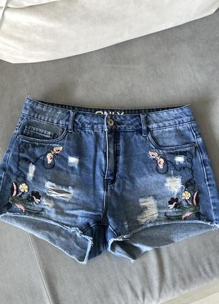 Джинсові шорти only джинсовые шорты женские